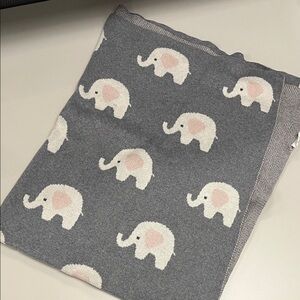 Frolics Adorable Gray Elephant baby blanket 32”x 40” inches